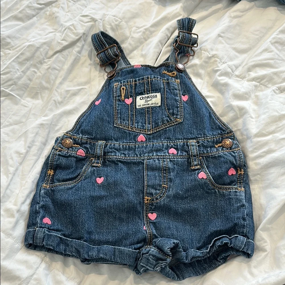 OshKosh B’hosh Heart Print Baby Denim Overalls